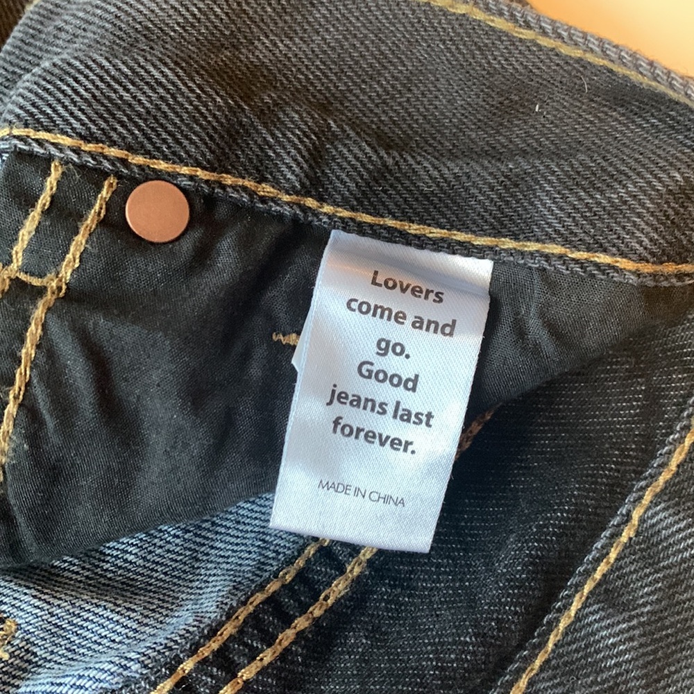 Pacsun Ultra High Rise Black Blue Denim Jeans -- 25 - Picture 10 of 12